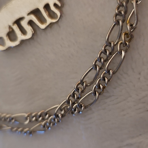 Vtg 1990s Hip Hop G Unit Pendant Figaro Chain Necklace - Picture 5 of 6